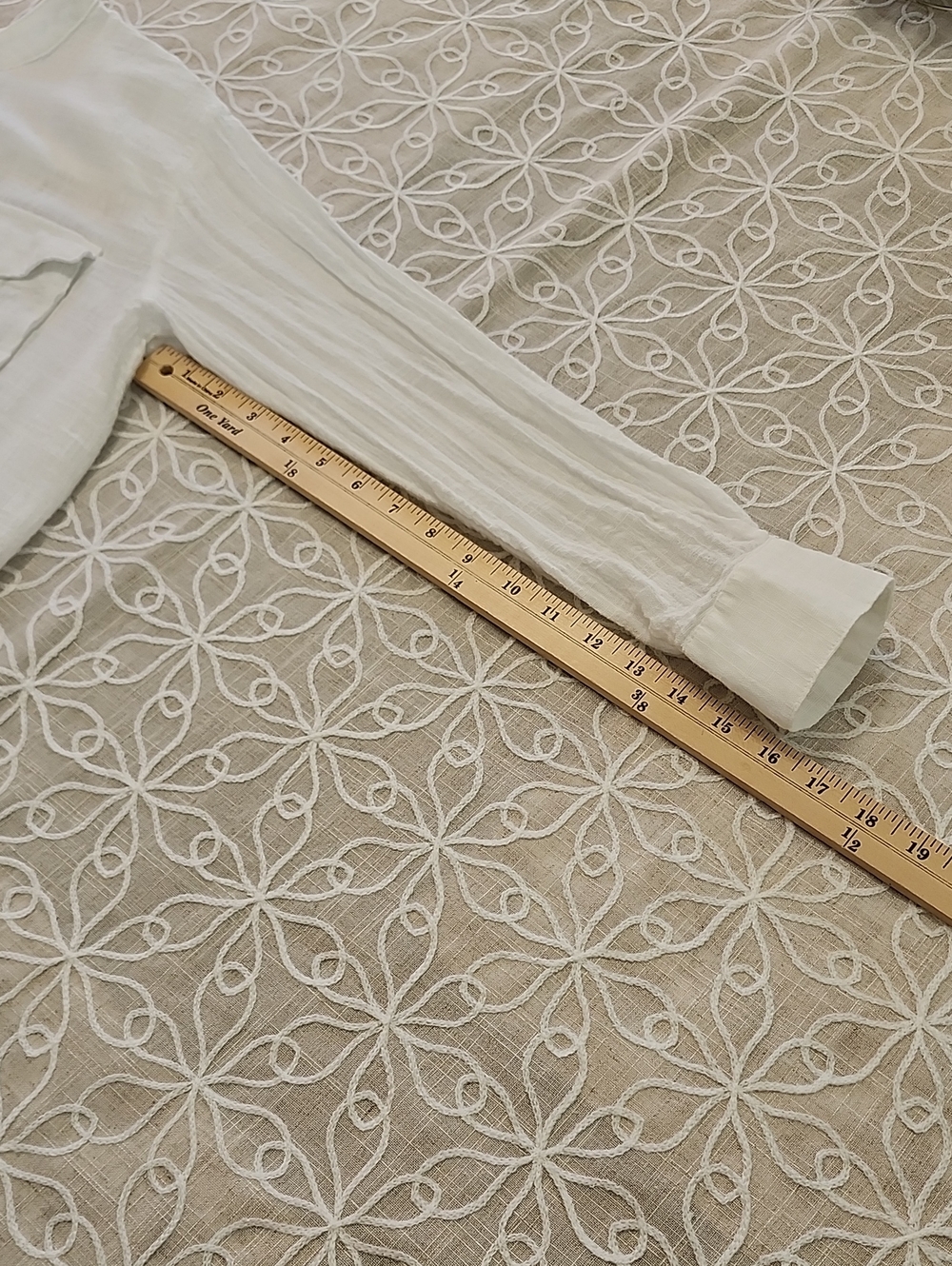 Free People "Talk to Me" White Gauzy Light Weight Top - Picture 10 of 10